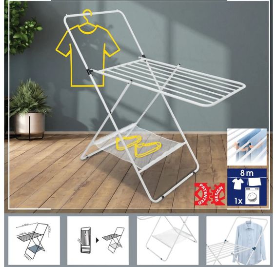 Сушарка для білизни підлогова Casa Si City 8m White (CS92282W04) | Зображення 3