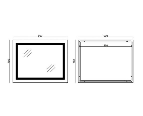 Дзеркало Mixxus Light MR01-90x70 (годинник, LED-підсвічування, антизапотівання) (MI5999) | Зображення 9