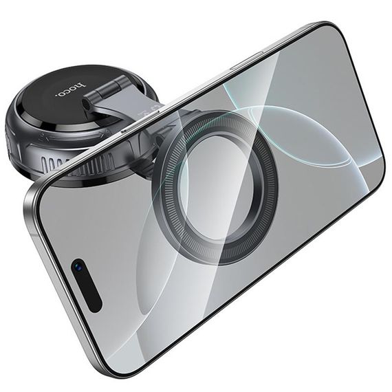 Автотримач Hoco H92 High vacuum suction cup magnetic (universal) Black / Metal gray | Зображення 3