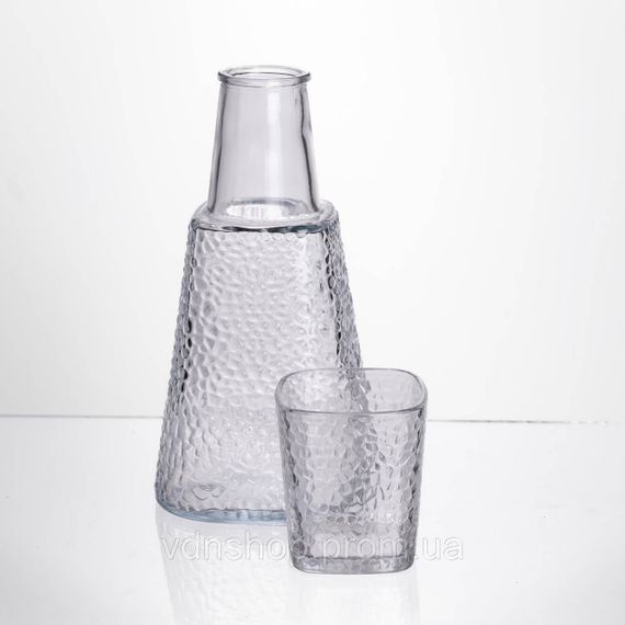 Кувшин 1 литр со стаканом 1 шт по 200 мл Прозрачный HP-19-PYF-3 | Зображення 1