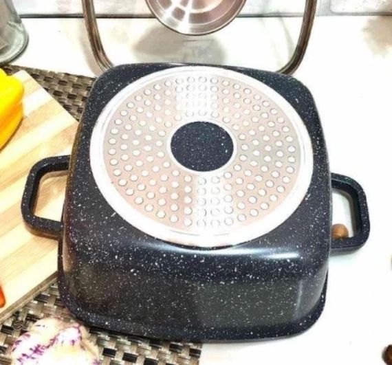 Набір каструль і сковорода Higher Kitchen HK-305, Набір посуду з гранітним антипригарним покриттям ЧОРНИЙ | Зображення 1