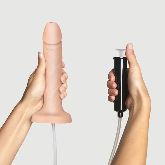 Фалоімітатор, що кінчає Strap-On-Me Squirting Cum Dildo Realistic Vanilla, діам. 3,5 см, силікон sexstyle | Зображення 1