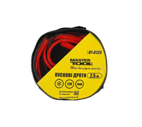 Провод пусковой Mastertool - 300A x 2,5 м (81-0129) | Зображення 1