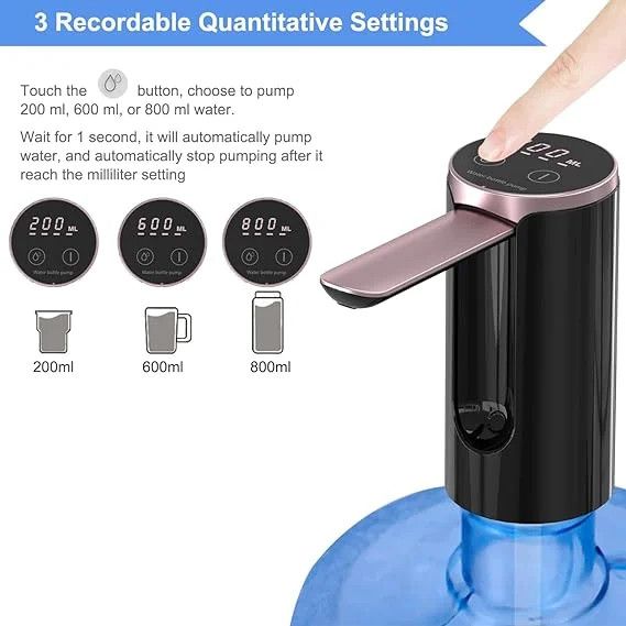 Автоматична помпа для води LY-1081 з USB-зарядкою • Електричний диспенсер Water Dispenser для бутля, дому, офісу та дачі | Зображення 5