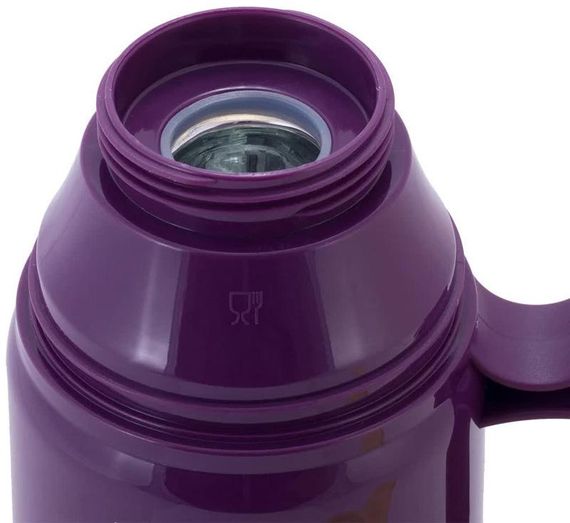Термос Kamille Glass Violet 1000мл дзеркальна колба і 2 чашки | Зображення 3