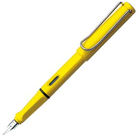Перьевая ручка Lamy Safari, корпус желтый, тонкое (F)