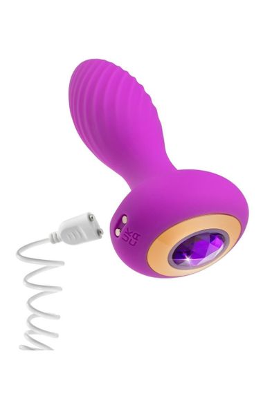 Анальний вібратор зі стразом Blush Oh My Gem Charm Amethyst колір фуксія Sex Aura | Зображення 3