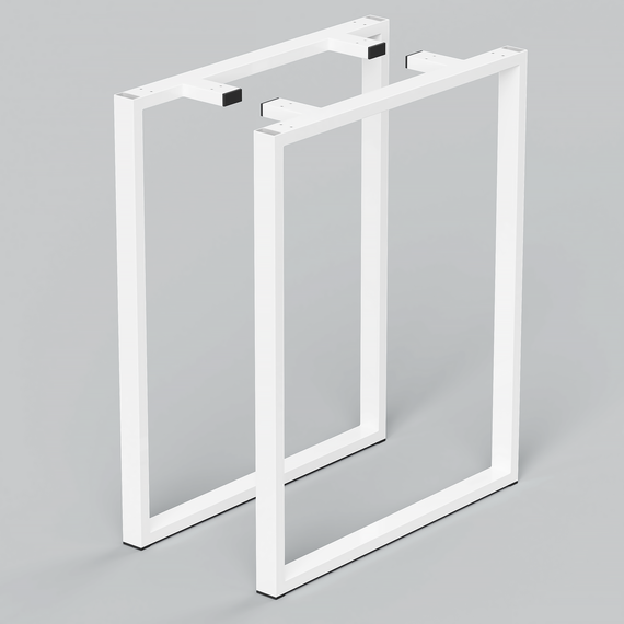 Опора для столу з металу 600×120mm, H=730mm (профільна труба: 40x20mm) Білий | Зображення 1