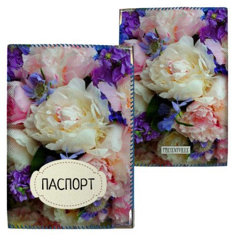 Обложка на паспорт Цветы (PD_14M049_SI)