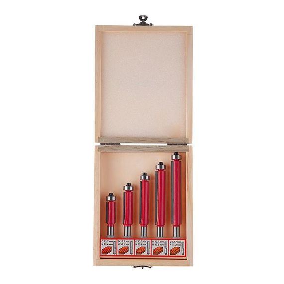 Набір фрез прямих для обробки країв, 5 од. INTERTOOL HT-0076 | Зображення 1