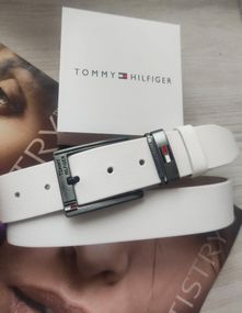 Кожаный ремень Tommy Hilfiger white