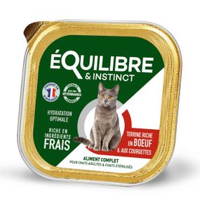 Корм Equilibre & Instinct влажный для стерилизованных котов с говядиной 85 гр