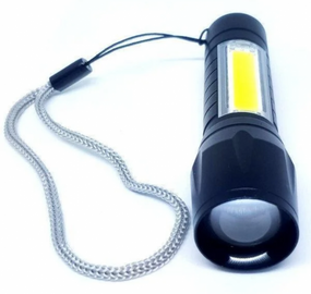 Акумуляторний світлодіодний ліхтар ручний на акумуляторах з COB USB