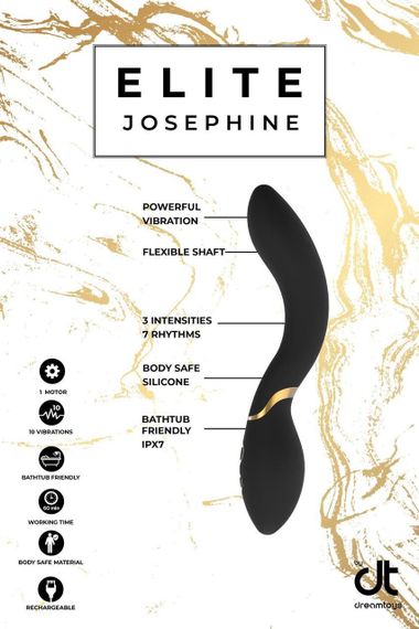 Вібромасажер для точки G Dream Toys Elite Josephine чорний Sex Aura | Зображення 8