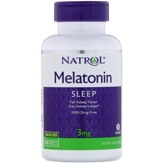 Мелатонін для сну Natrol Melatonin 3 mg 240 Tabs NTL-16068