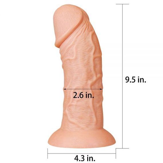 Фаллоимитатор 9.5'' King-sized Dildo, Flesh sexstyle | Зображення 2