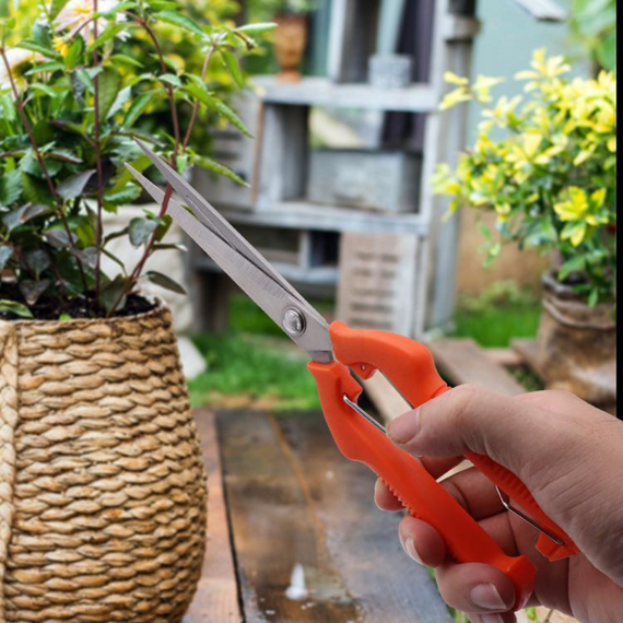 Секатор для садівників HAO NONG FU, ножиці для обрізання квітів і овочів із прогумованими ручками | Зображення 8