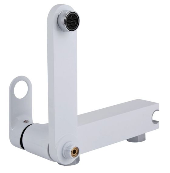 Змішувач для ванни Qtap Jay, Chrome/White (k35) з душовим гарнітуром QTJAY260CRW45554 | Зображення 4