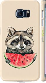 Чохол на Samsung Galaxy S6 Edge G925F Єнотик з кавуном "4605m-83-2448"