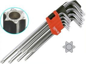 Набор ключей шестигранных ТОRХ отверстие ключи шестигранники 9шт YATO YT-0512