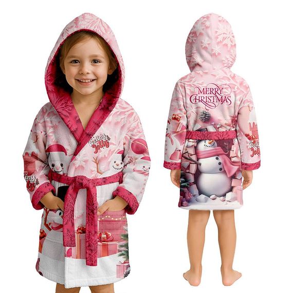 Халат детский из плюшевого велюра Pink Snowman 31761 158-164 см