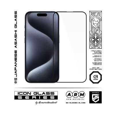 Стекло защитное Armorstandart Icon 3D iPhone 15 Pro Max Black 2pcs (ARM74271) | Зображення 1