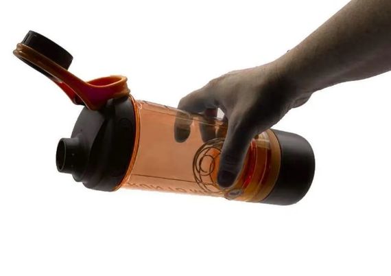 Шейкер спортивний з контейнером Casno 600 мл KXN-1199 з вінчиком Помаранчевий (KXN-1199_Orange) | Зображення 6