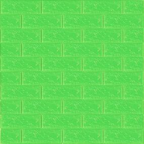 3D панель самоклеюча цегла Зелена 700x770x3мм (013-3) Sticker Wall SW-00000639