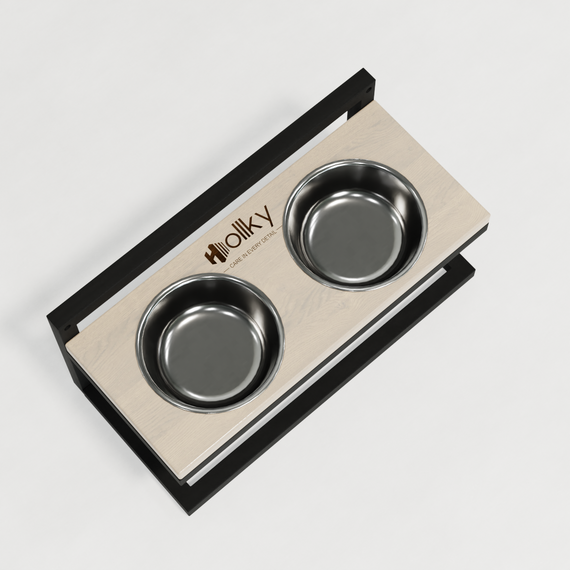 Миски на регульованій підставці для маленьких собак Hollky Flex S (2 × 0.450 л) FS-422523-BLWH | Зображення 7