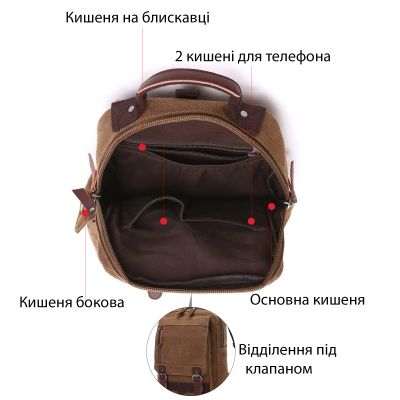 Сумка Vintage На одно плечо Коричневая (20142) | Зображення 5
