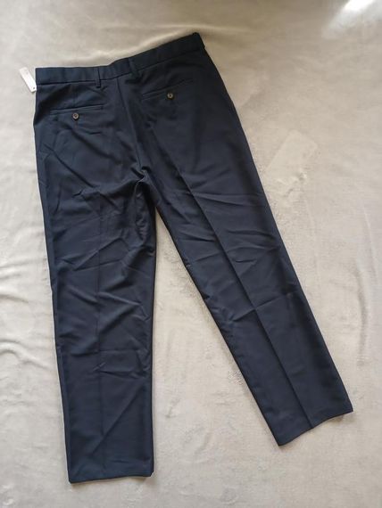 Чоловічі прямі штани темно сині 34/30 | Зображення 3