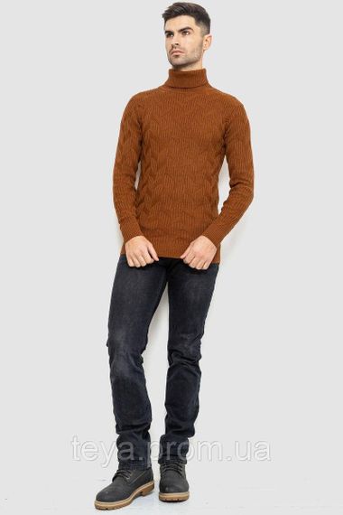 Светр чоловічий, колір коричневий, розміри XL, L, XXL FA_001062 | Зображення 1