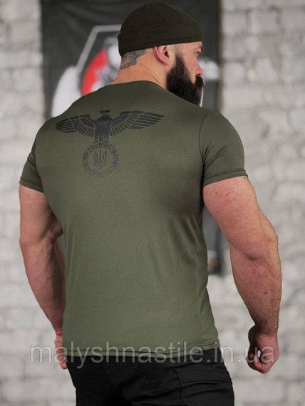 Тактическая потоотводящая футболка SABUR Орел  олива ВТ5082