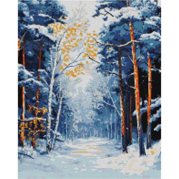 Алмазна мозаїка "Зимовий пейзаж" DBS1270, 40х50 см