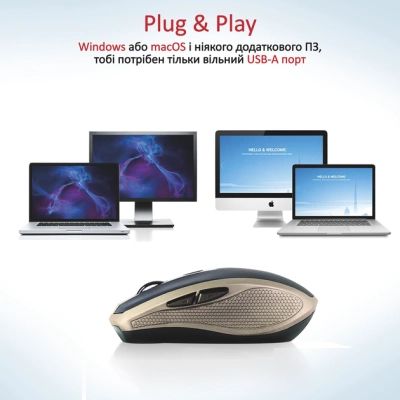 Мышка Promate Breeze Wireless Gold (breeze.gold) | Зображення 5