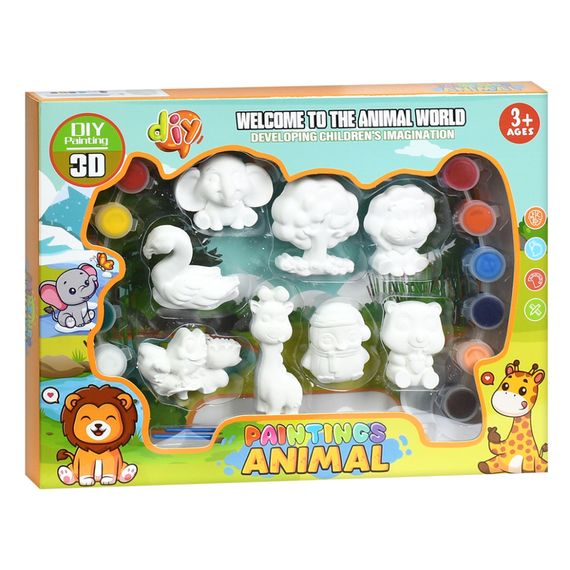 Набор для творчества Животные MK 5723(Animal) краски, кисточки