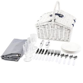 Корзина для пикника на 4 человека White Vesso 40х28х20 см