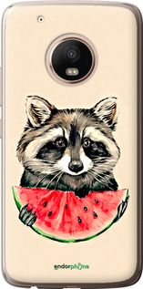 Чохол на Motorola Moto G5 PLUS Єнотик з кавуном "4605u-1038-2448"