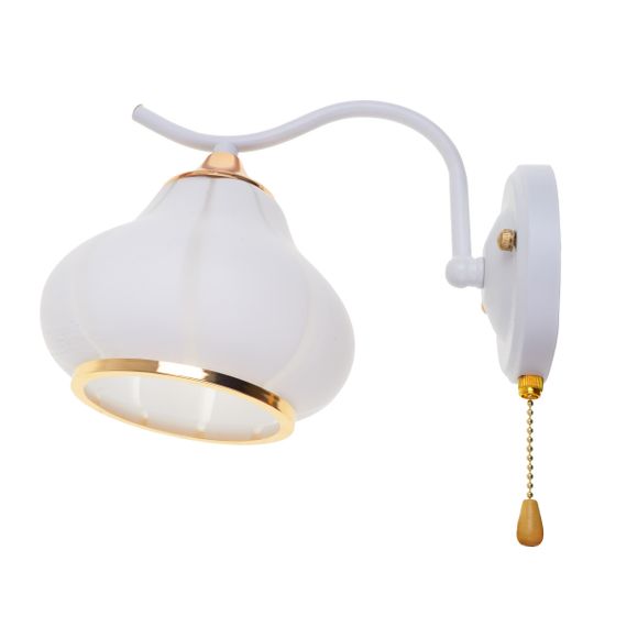 Бра настенное накладное классическое LK-681W/1 E27 WH+FG | Зображення 1