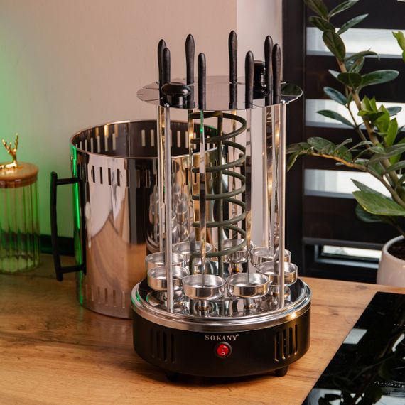 Електрошашличниця вертикальна Sokany SK6113 на 8 шампурів 1500 Вт | Зображення 5