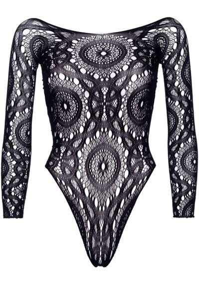 Эротическое боди-бодистокинг Leg Avenue Snap crotch thong back teddy Black S/M Sex Aura | Зображення 2