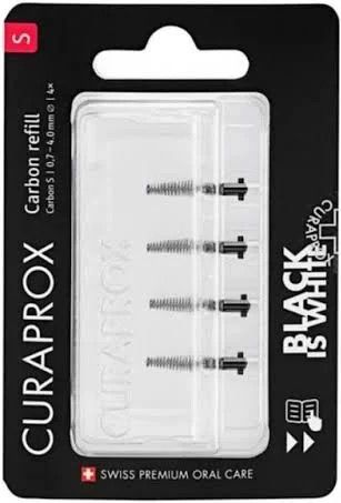 Набір йоржиків Curaprox Black is White refill CPS Carbon S, 4 шт.