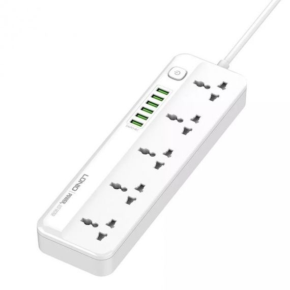 Мережевий подовжувач LDNIO SC5614 з 5 розетками та 6 USB-портами (34392-01_342) | Зображення 2