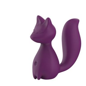 Мини-вибратор клиторальный Every Night Toys Doris в форме лисы фиолетовый, 10 режимов вибрации Sex Aura