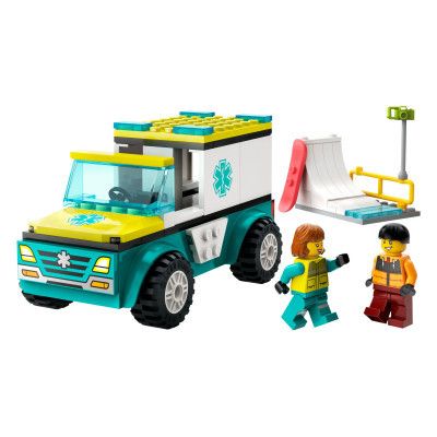 Конструктор LEGO City Карета швидкої допомоги й сноубордист 79 деталей (60403) | Зображення 1