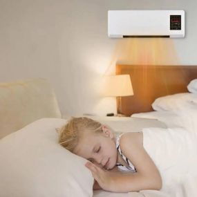 Обогреватель настенный керамический тепловентилятор с пультом 2000Вт Cold/Warm Wind Белый