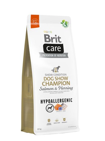 Корм Brit Care Dog Show Champion Salmon & Herring сухий гіпоалергенний для дорослих виставкових собак 12 кг