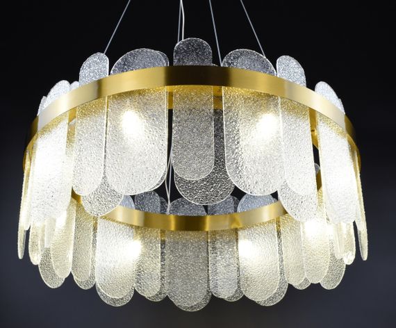 Люстра підвісна на 8 лампочок 26859 Латунь 40-200х60х60 см. | Зображення 7