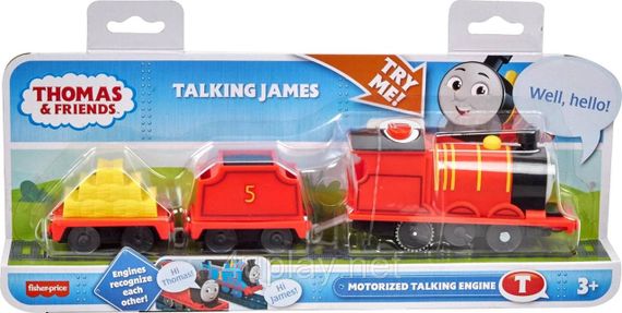 Паровозик Томас і друзі Моторизований поїзд Джеймс, що розмовляє, Thomas & Friends Motorized Train Talking James Engine | Зображення 1