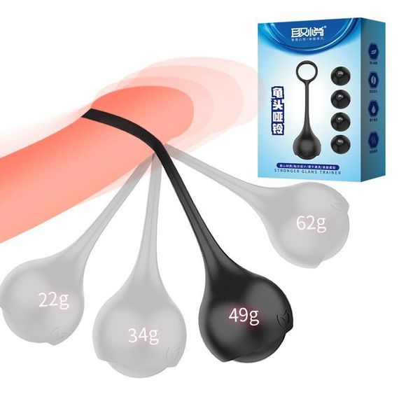 Тренажер для пеніса Black Glans Trainer Pro з прогресивним навантаженням | Зображення 2